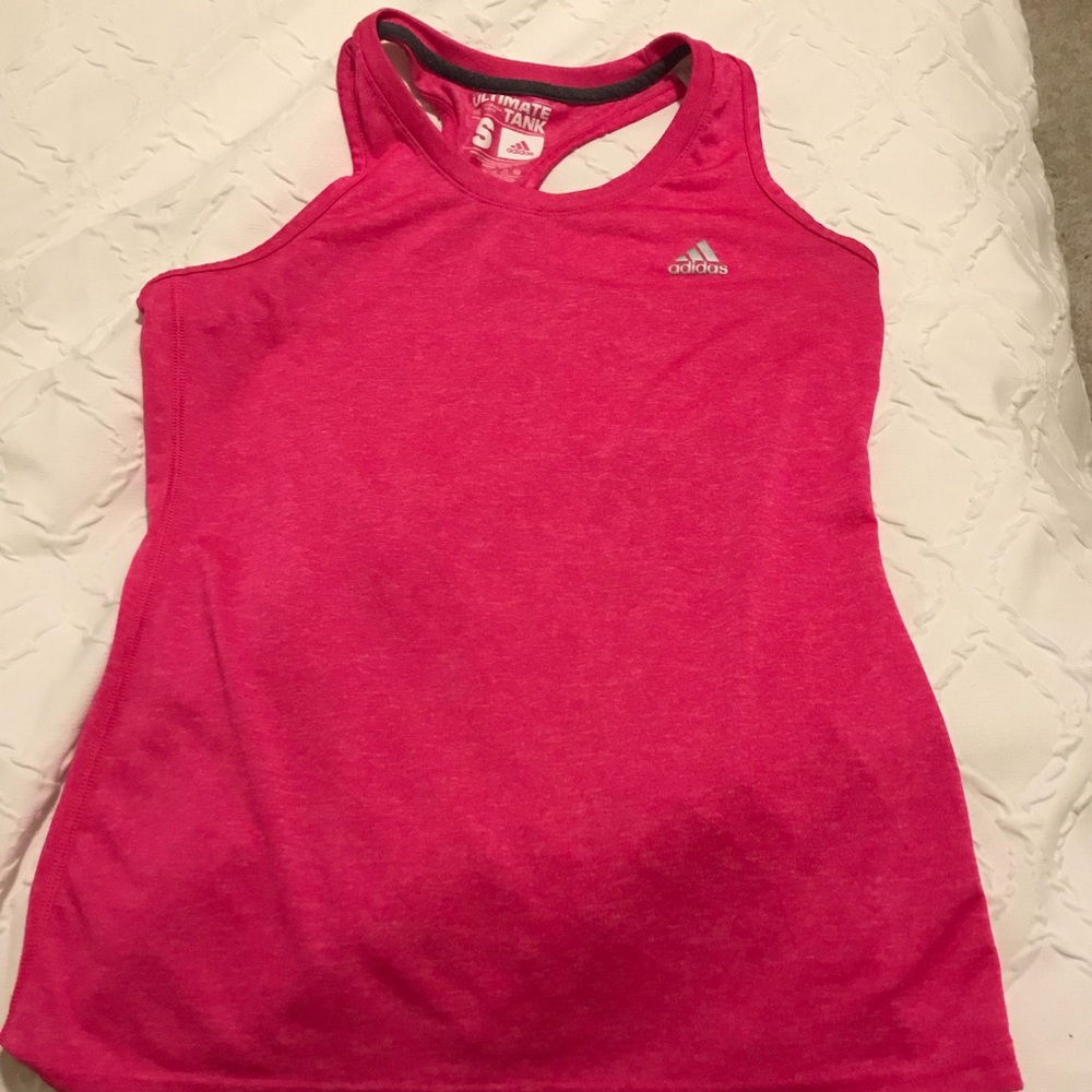 Pink adidas tank top
